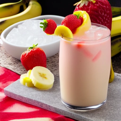 Strawberry Banana Colada cocktail recipe