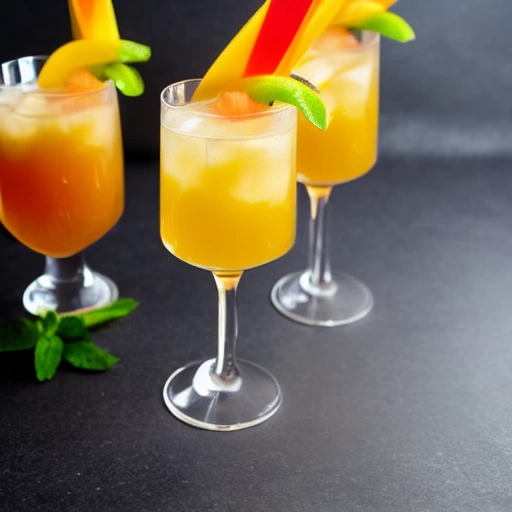 Champagne & Mango cocktail recipe