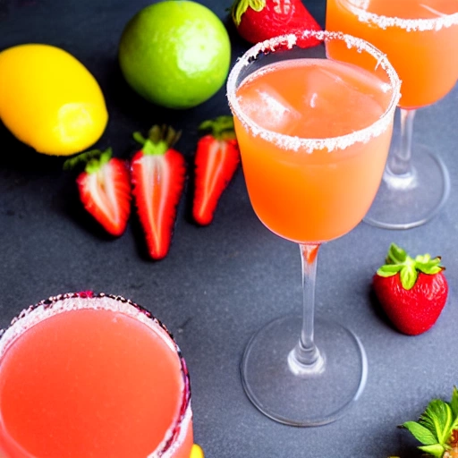 Strawberry Mango Margarita cocktail recipe