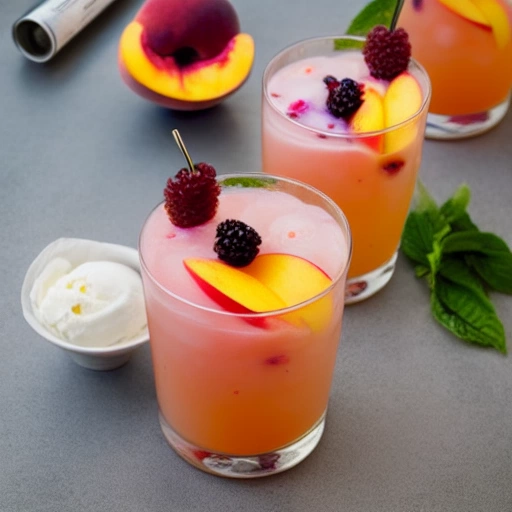 Peach Melba cocktail recipe
