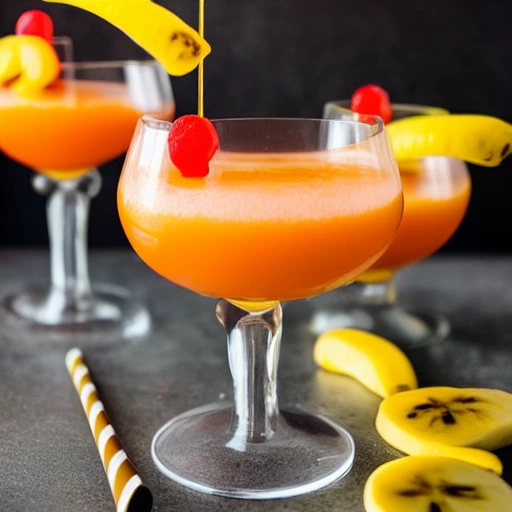 Banana Sunrise cocktail recipe
