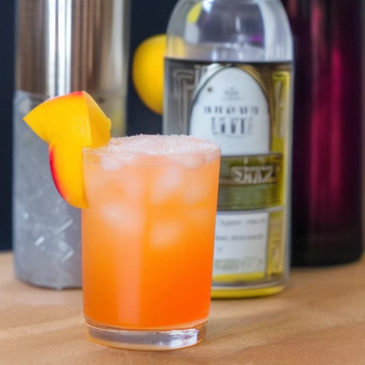 Peach Blow Fizz cocktail recipe