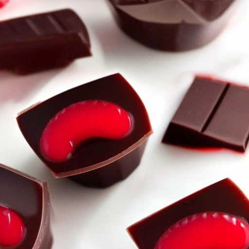 Chocolate Covered Cherry Jello Shots cocktail recipe
