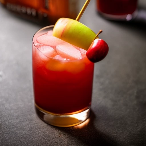Hennessy, Apple and Red cocktail recipe
