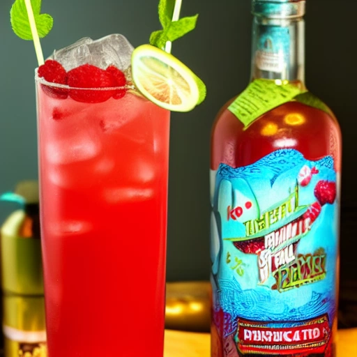 Raspberry Tiki Twist Punch cocktail recipe