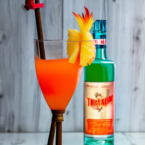 Flaming Tiki Torch cocktail recipe